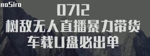 树敌习研社抖音无人直播暴力带货车载U盘必出单,单号单日产出300纯利润-聚富社