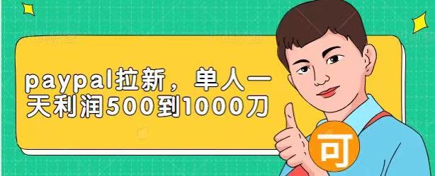 Paypal拉新赚美刀项目,单人一天利润500-1000刀【视频课程】-聚富社