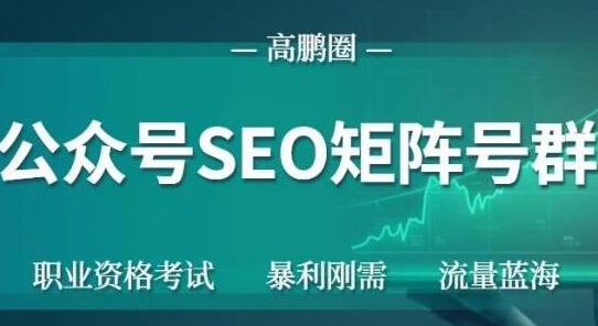 高鹏圈公众号SEO矩阵号群,实操20天纯收益25000+,普通人都能做-聚富社