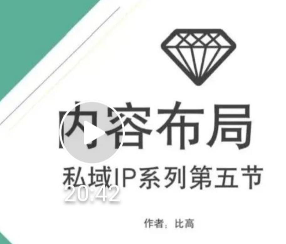 比高私域IP流量变现视频课,6个月10W粉,2235付费会员【完结】-聚富社