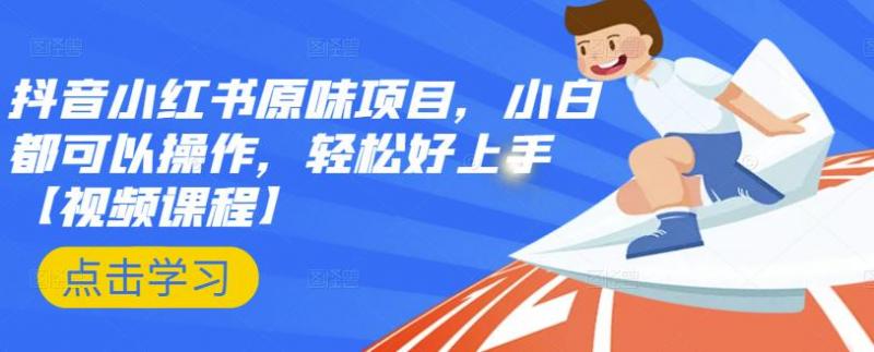 抖音小红书原味项目,小白都可以操作,轻松好上手【视频课程】-聚富社