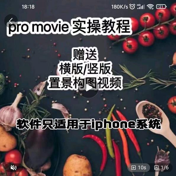漆十二美食摄影,25节promovie实操高手课节-聚富社