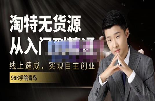 98k学院的淘特无货源线上速成课,从入门到精通,让你最小投入,最高回报-聚富社