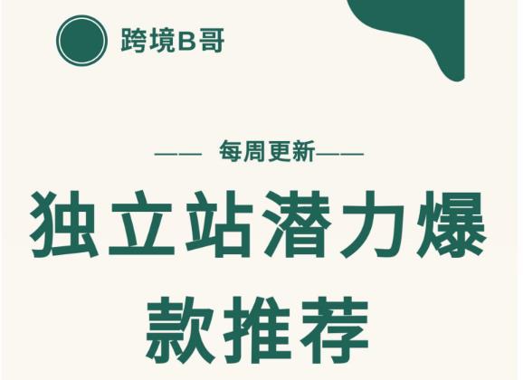 【跨境B哥】独立站潜力爆款选品推荐,测款出单率高达百分之80-聚富社