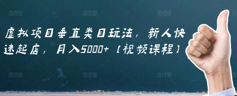 虚拟项目垂直类目玩法，新人快速起店，月入5000+【视频课程】-聚富社
