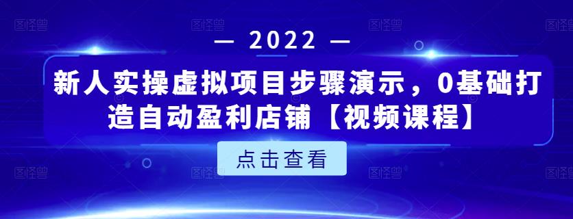 新人实操虚拟项目步骤演示,0基础打造自动盈利店铺【视频课程】-聚富社