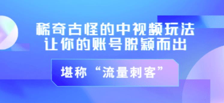 不讲李·稀奇古怪的冷门中视频冷门玩法,让你的账号脱颖而出,成为流量刺客!(图文+视频)-聚富社