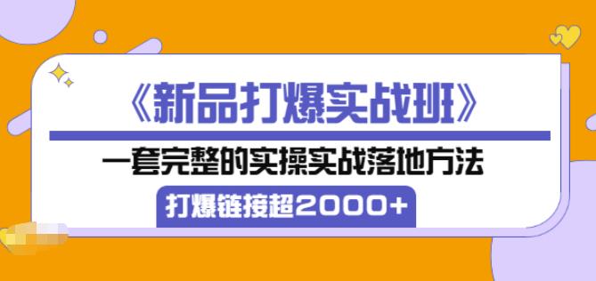 凌童《新品打爆实战班》,一套完整的实操实战落地方法,打爆链接超2000+(28节课)-聚富社