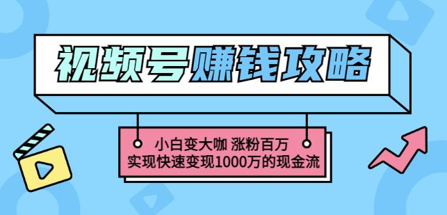 玩转微信视频号赚钱:小白变大咖涨粉百万实现快速变现1000万的现金流-聚富社