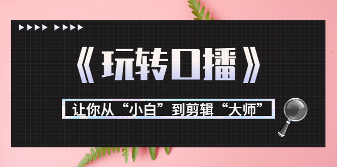 月营业额700万+大佬教您《玩转口播》让你从“小白”到剪辑“大师”-聚富社