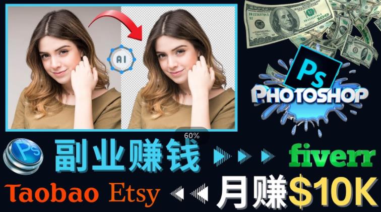 掌握PS修图技能,月赚5000美元以上–利用Adobe Photoshop赚钱的3种途径-聚富社