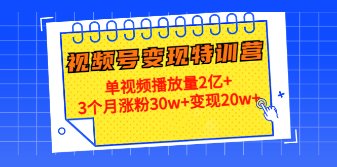 21天视频号变现特训营:单视频播放量2亿+3个月涨粉30w+变现20w+(第14期)-聚富社