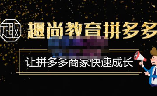 趣尚教育·拼多多运营实操VIP特训营,让拼多多商家快速成长-价值3180元-聚富社