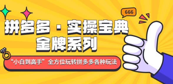 拼多多·实操宝典:金牌系列“小白到高手”带你全方位玩转拼多多各种玩法-聚富社
