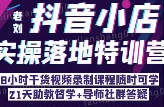 抖音小店实操落地特训营:抖音小店无货源精细化运营,抖店商品卡流量(22节)-聚富社