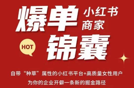 无畏·小红书商家爆单锦囊,掌握小红书各大规则,快速精准抢占行业和市场-聚富社