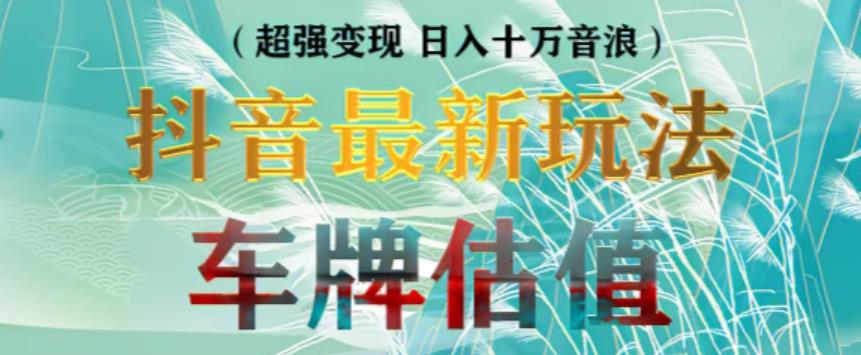 抖音最新无人直播变现直播车牌估值玩法项目，轻松日赚几百+【详细玩法教程】-聚富社