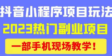 抖音小程序9.0新技巧,2023热门副业项目,动动手指轻松变现-聚富社