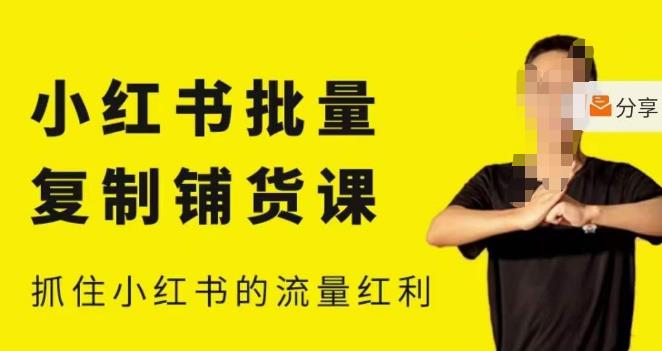张宾·小红书批量复制铺货课,小红书0-1快速起号变现玩法,抓住小红书的流量红利(更新2023年3月)-聚富社