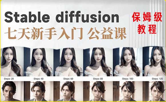 【AI训练营】全网第一个系统的stable diffusion基础课,新手入门必看-聚富社