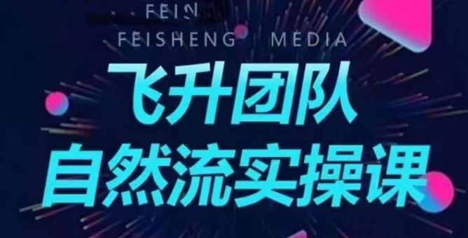 飞升团队课程自然流实操课,抖音半无人起号主播间搭建教学-聚富社