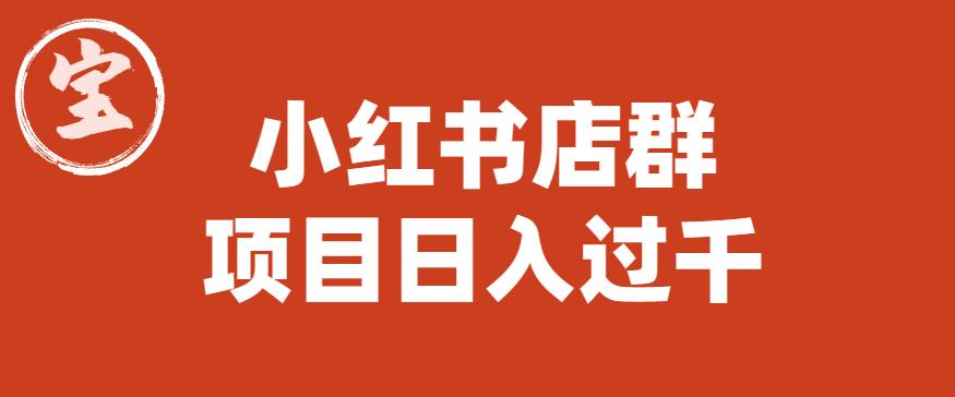 宝哥小红书店群项目,日入过千(图文教程)【揭秘】-聚富社
