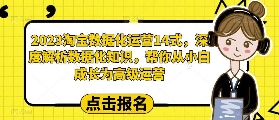 2023淘宝数据化运营14式,深度解析数据化知识,帮你从小白成长为高级运营-聚富社
