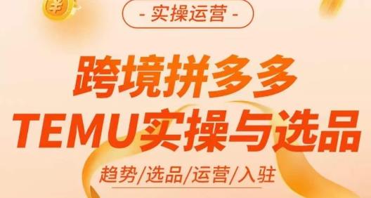 伍跃·跨境拼多多TEMU实操与选品,趋势/选品/运营/入住(27节完整)-聚富社