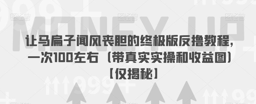 让马扁子闻风丧胆的终极版反撸教程,一次100左右(带真实实操和收益图)【仅揭秘】-聚富社