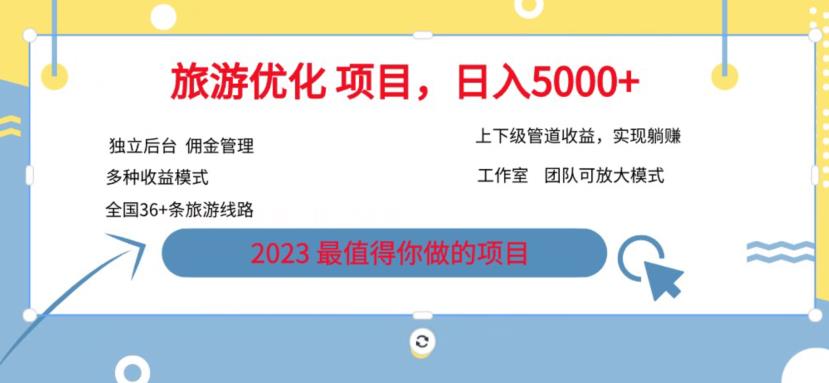 7.22旅游项目最新模式，独立后台+全国35+线路，日入5000+【揭秘】-聚富社