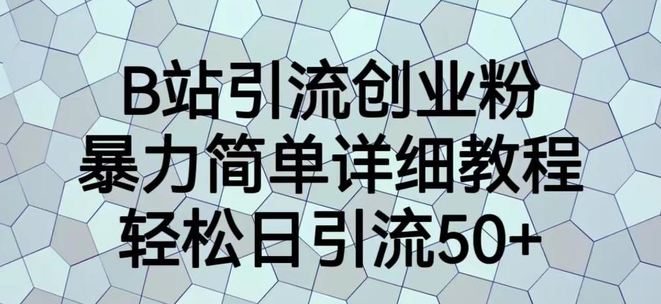 B站引流创业粉，暴力简单详细教程，轻松日引流50+【揭秘】-聚富社