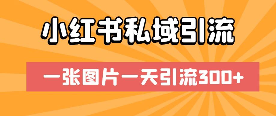 小红书私域引流,一张图片一天引流300+【揭秘】-聚富社