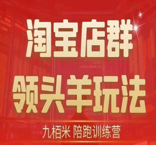 九栢米-淘宝店群领头羊玩法,教你整个淘宝店群领头羊玩法以及精细化/终极蓝海/尾销等内容-聚富社