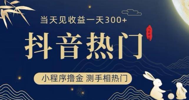 抖音最新小程序撸金，测手相上热门，当天见收益一小时变现300+【揭秘】-聚富社