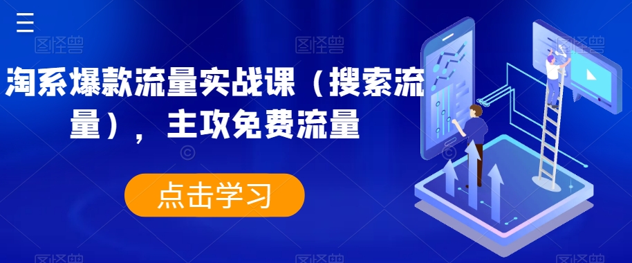 淘系爆款流量实战课(搜索流量),主攻免费流量-聚富社