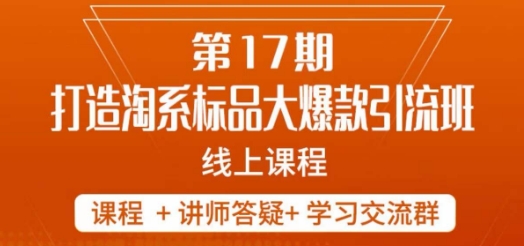 南掌柜-第17期打造淘系标品大爆款，5天线上课-聚富社