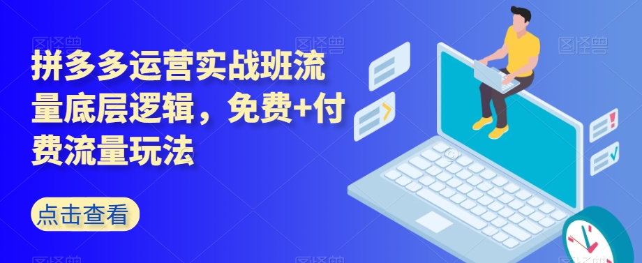 拼多多运营实战班流量底层逻辑,免费+付费流量玩法-聚富社