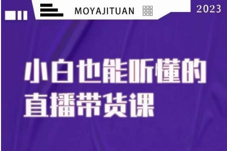 大威本威·能听懂的直播带货课,小白也能听懂,20节完整-聚富社