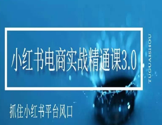 小红书电商实战精通课3.0，抓住小红书平台的风口，不错过有一个赚钱的机会-聚富社