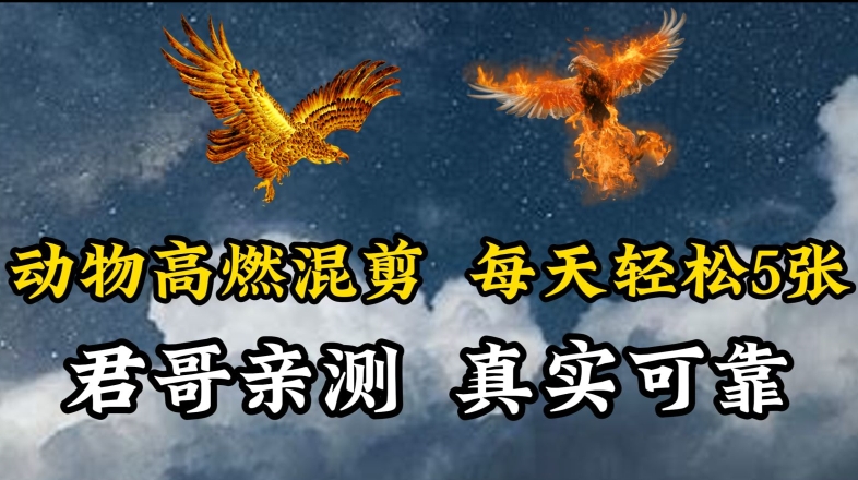 动物超燃混剪，每天轻松5张，剪辑简单大家爱看【揭秘】-聚富社
