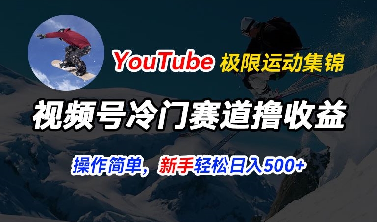 视频号冷门赛道撸收益,YouTube搬运极限运动集锦,暴力起号,操作简单流量高,轻松日入5张【揭秘】-聚富社
