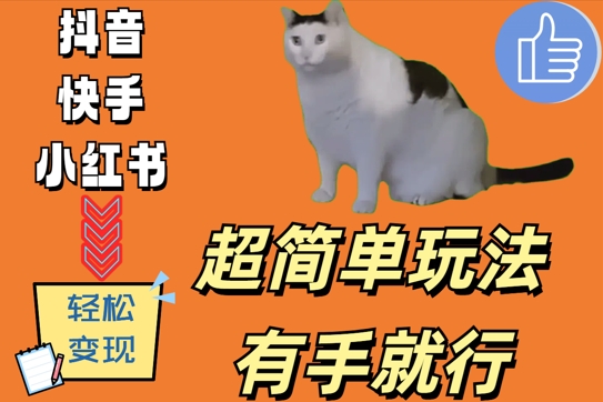 超简单玩法,有手就行,靠猫咪视频日入500+【揭秘】-聚富社