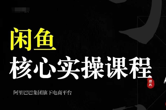 2024闲鱼核心实操课程,从养号、选品、发布、销售,教你做一个出单的闲鱼号-聚富社