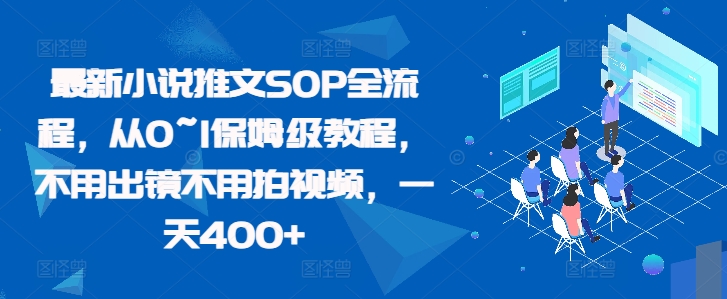 最新小说推文SOP全流程,从0~1保姆级教程,不用出镜不用拍视频,一天400+-聚富社