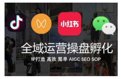 全域运营操盘(抖音+私域+小红书),IP打造高效简单-聚富社