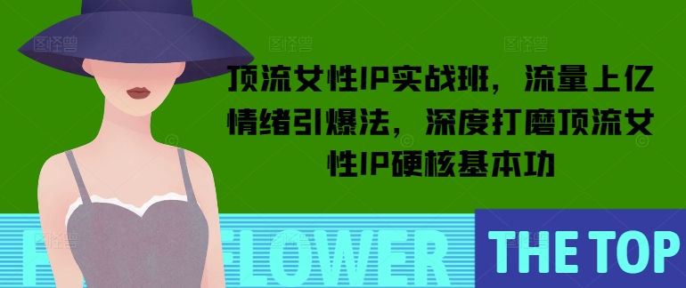 顶流女性IP实战班,流量上亿情绪引爆法,深度打磨顶流女性IP硬核基本功-聚富社