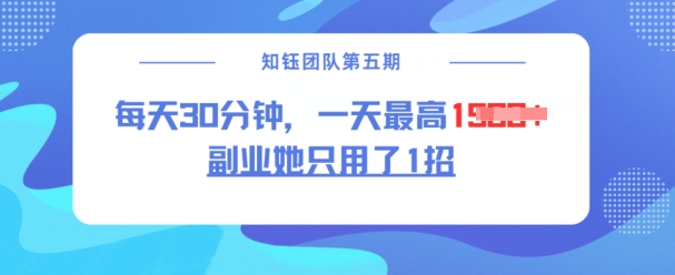 副业她只用了1招,每天30分钟,无脑二创,一天最高1.5k-聚富社