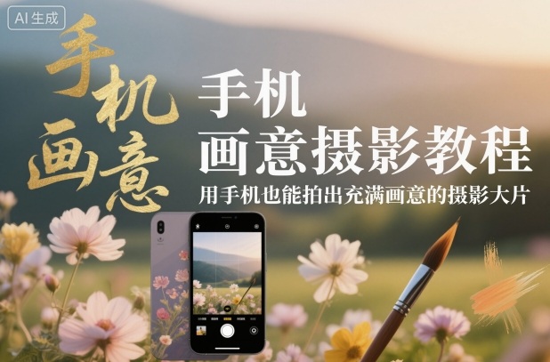 手机画意摄影教程，用手机也能拍出充满画意的摄影大片-聚富社