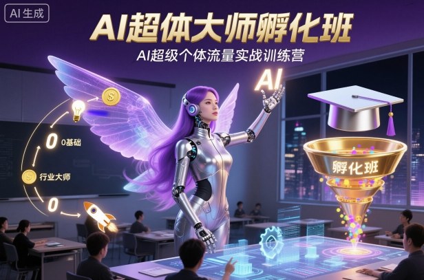 AI超体大师孵化班，AI超级个体流量实战训练营-聚富社