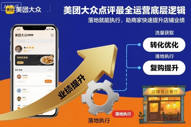 美团大众点评最全运营底层逻辑，落地就能执行，助商家快速提升店铺业绩-聚富社